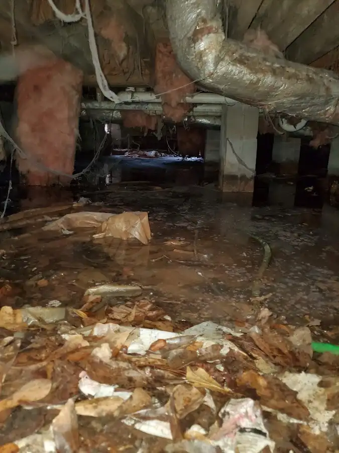 Crawl space flood assessment for Commercial Water Damage Restoration in Glendora